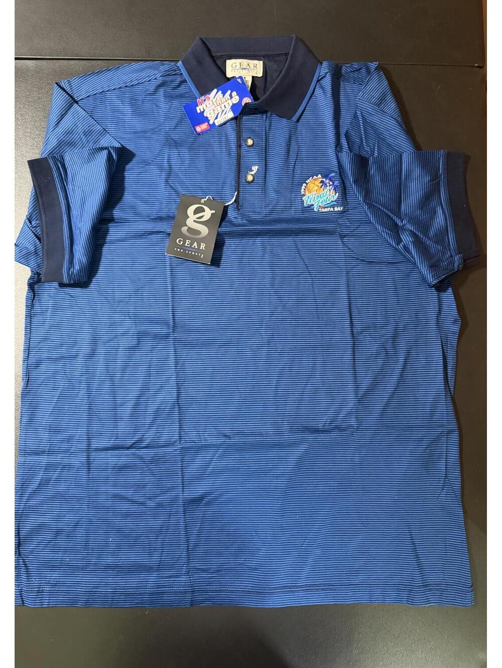 Vintage 1998 NCAA Final Four Tampa Bay Embroidered Polo Shirt Men's XL Blue
